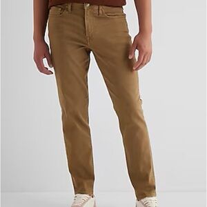 NWT Express Athletic Slim Tan Hyper Stretch Men's Jeans 33x32